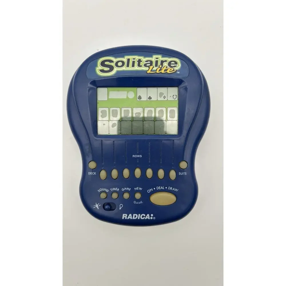 1997 Radica Solitaire Lite Handheld Travel Electronic Game - Tested. Works.